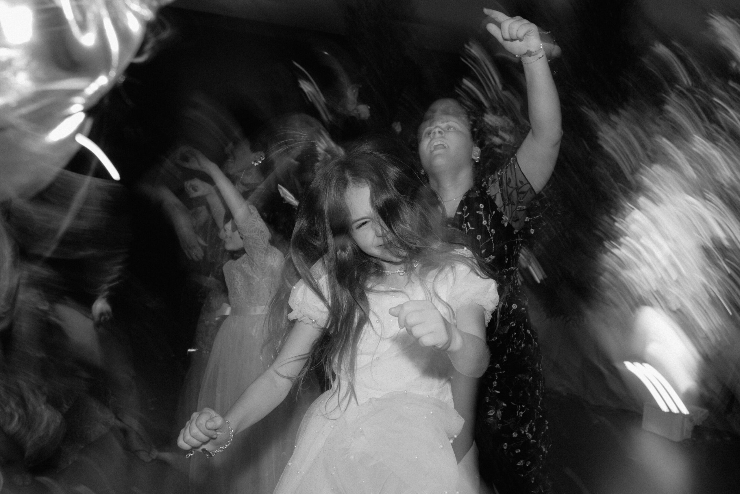 Girl dancing at a wedding